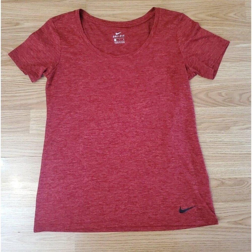 Nike Red Dri Fit Athletic Gym Top T Shirt Womens Size Small